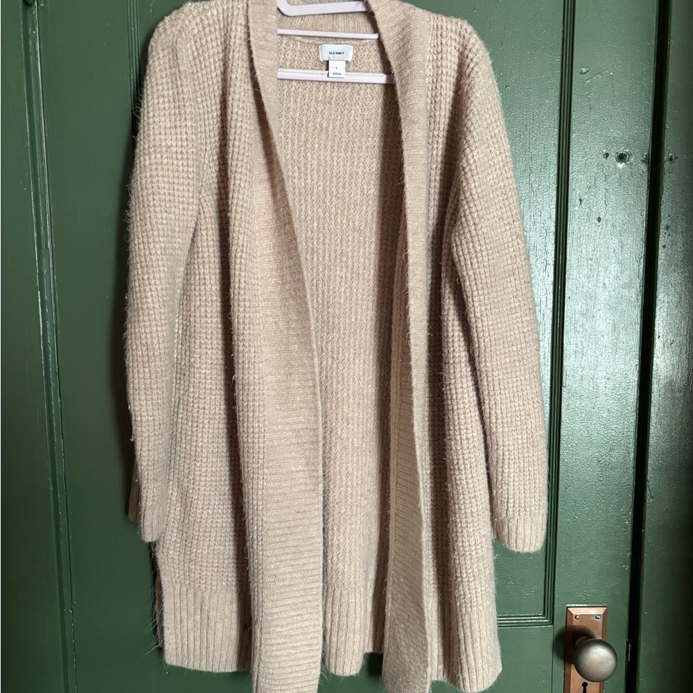 Cozy Cream Open-Front Sweater